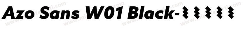 Azo Sans W01 Black字体转换